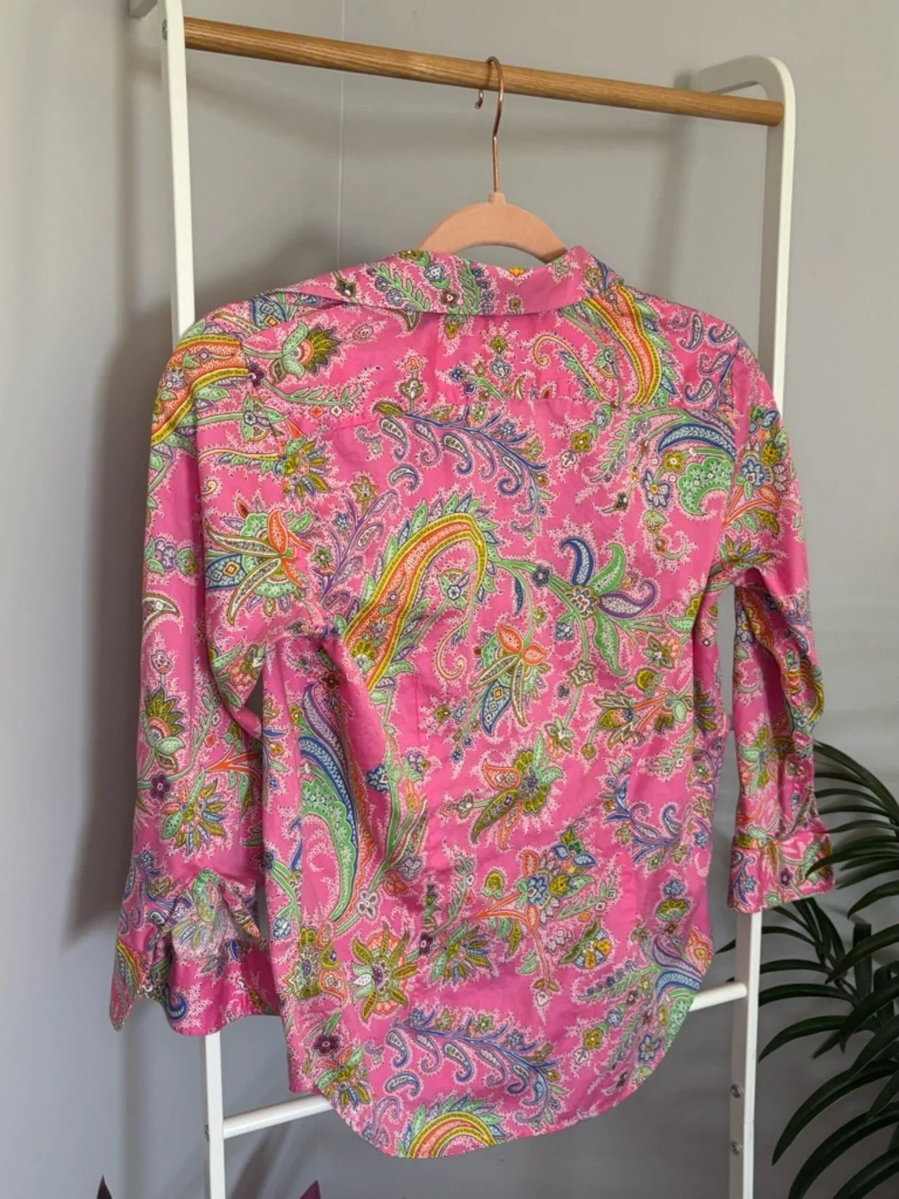 Ralph Lauren Pink Paisley Button-Down Shirt - Picture 9 of 13